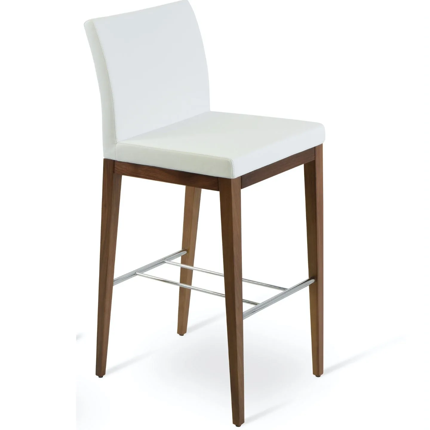 Aria Wood Counter Top Stools in White