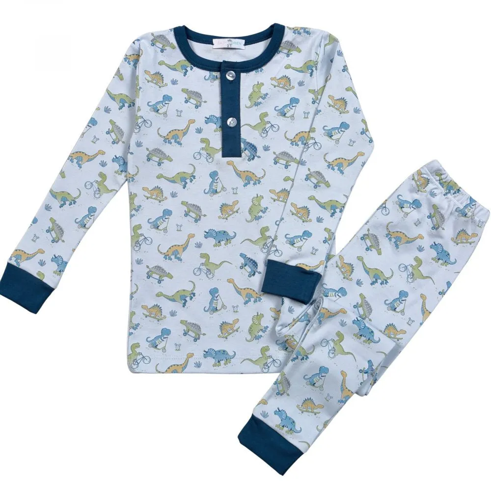Baby Loren Dinosaurus On Wheels Pima Two Pcs Loungewear DNN-099 5007