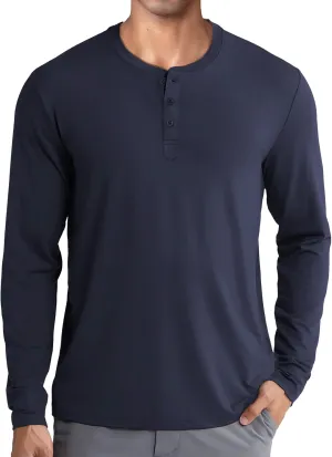 COOFANDY Men's Henley Shirts Long Sleeve Fashion Casual Tee Basic Lightweight T-Shirt