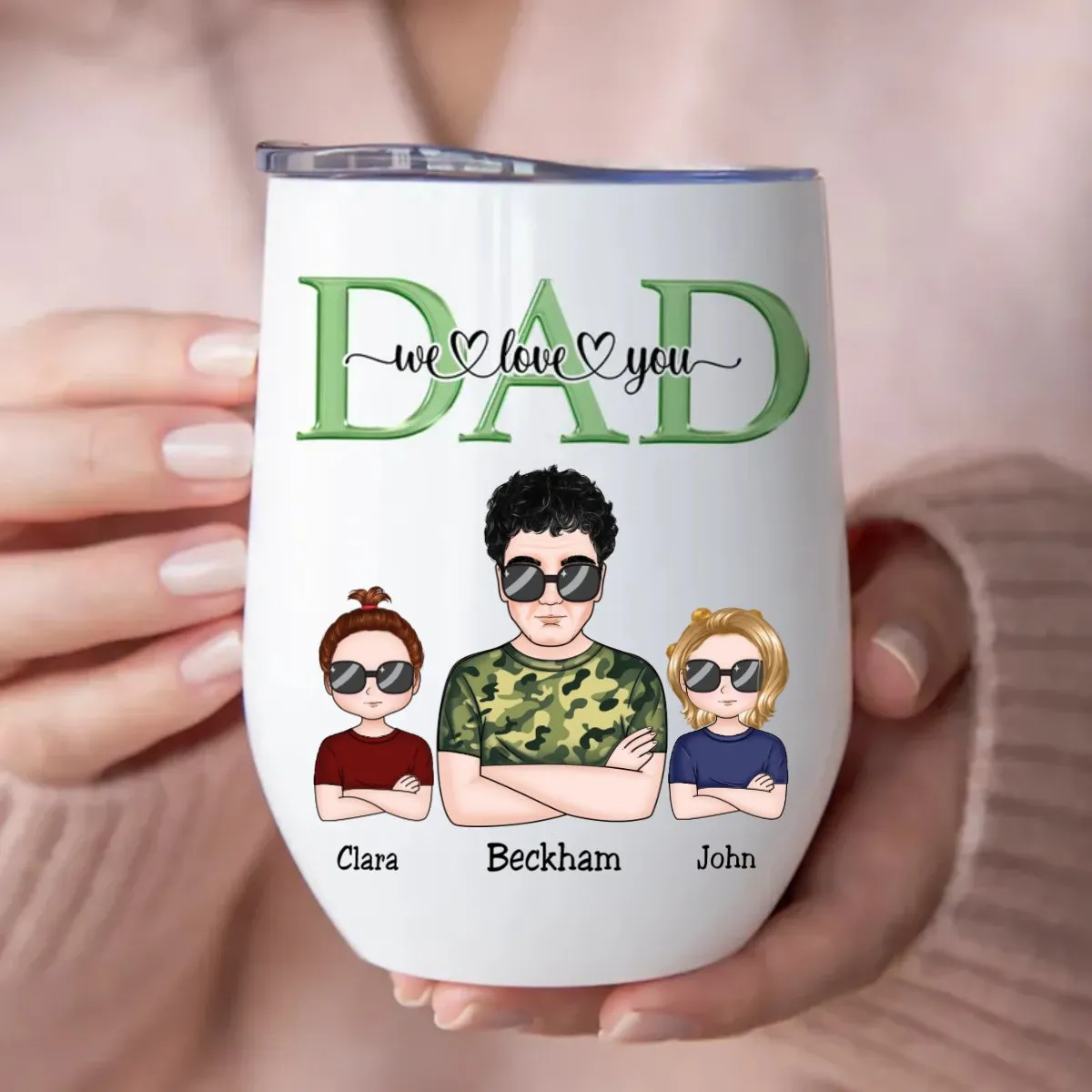 Father's Day - Dad We Love You - Personalized Wine Tumbler