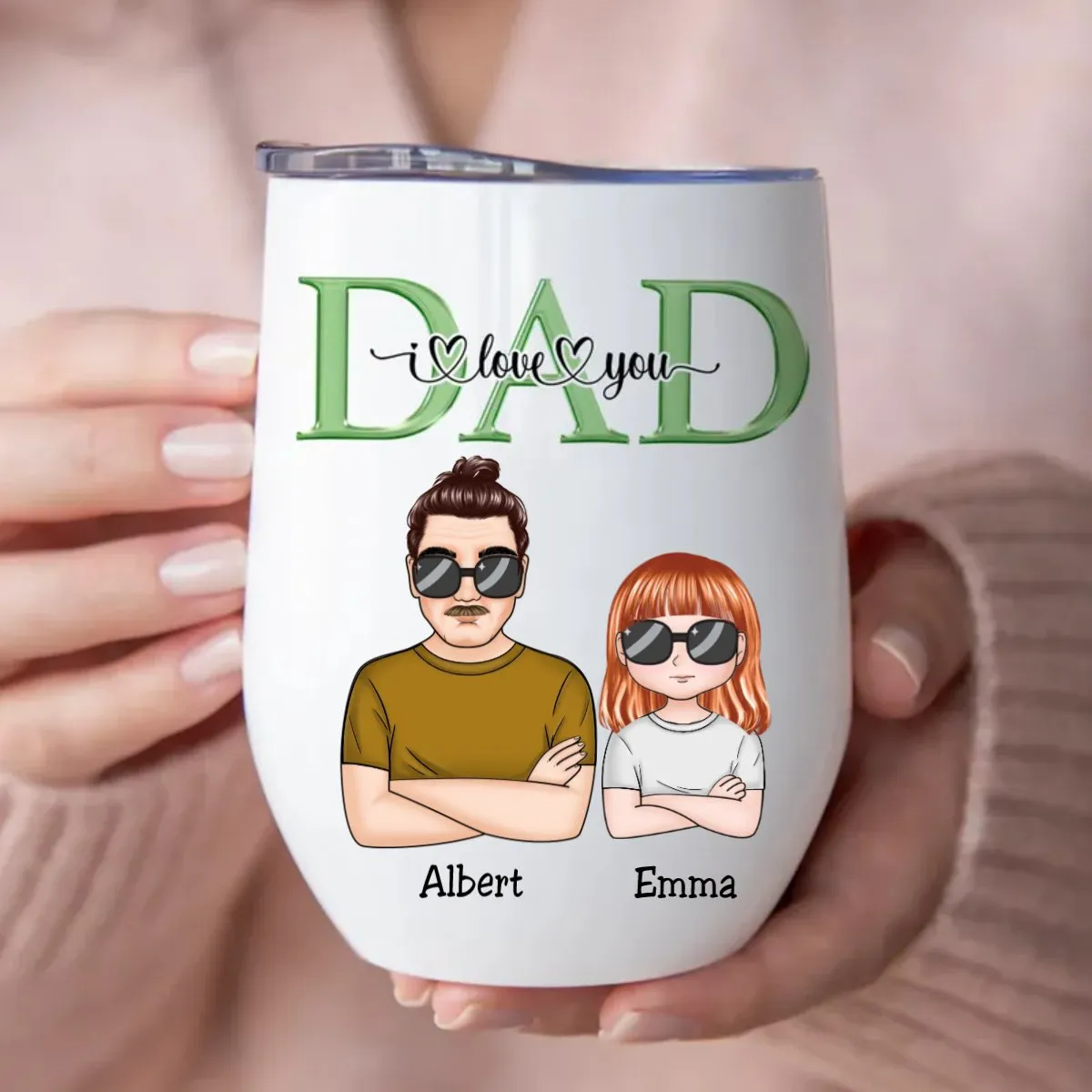 Father's Day - Dad We Love You - Personalized Wine Tumbler