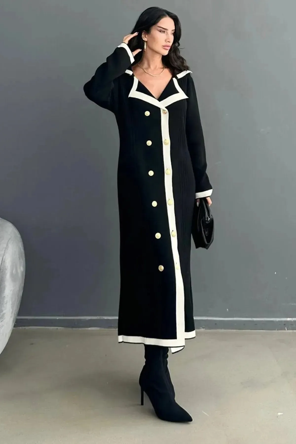 Kiana Long Knit Sweater Dress