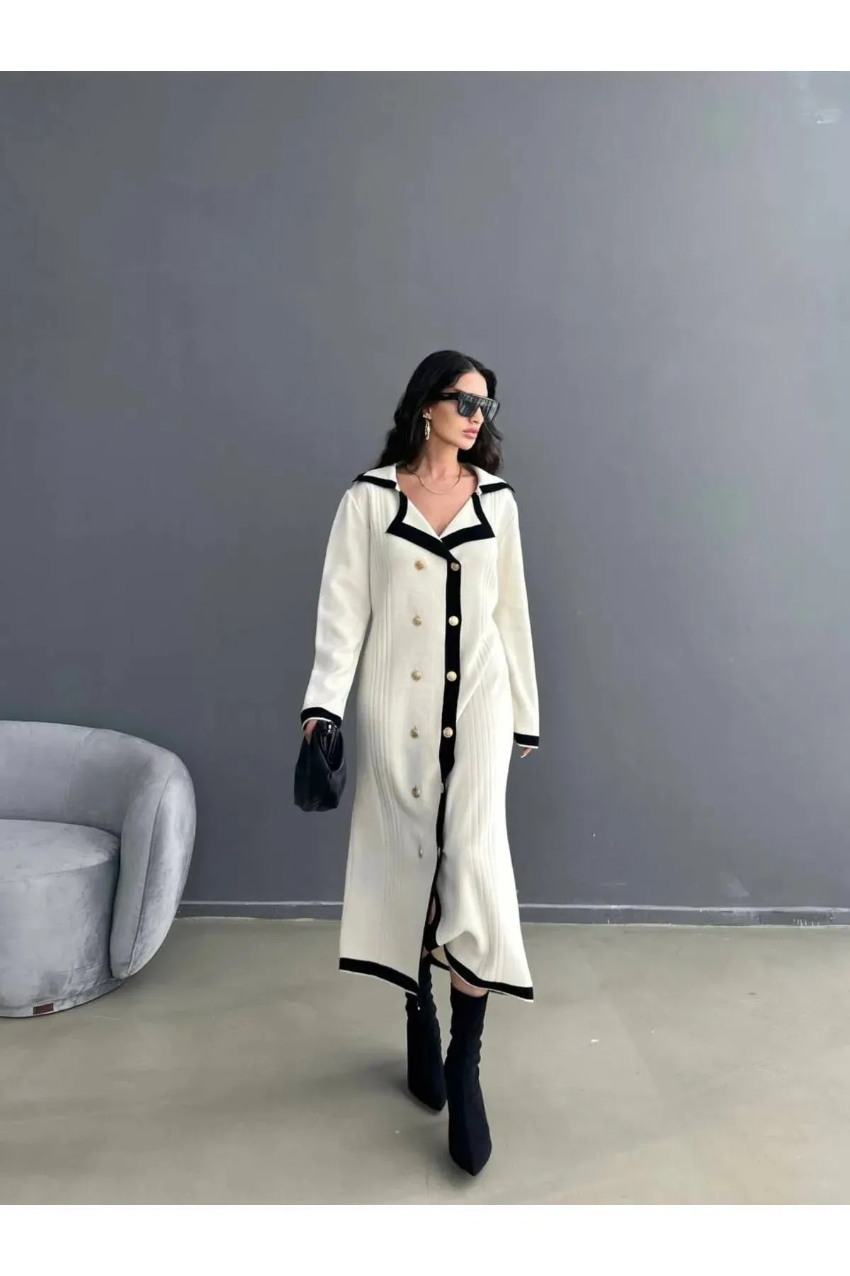 Kiana Long Knit Sweater Dress
