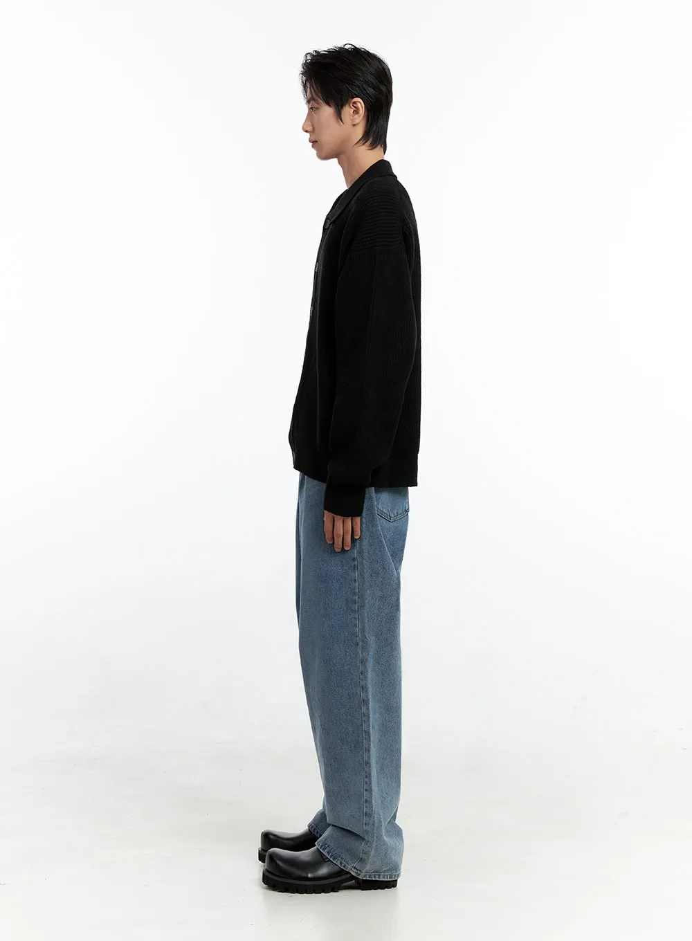 Men's Classic Wide-Leg Denim (Blue) IN411