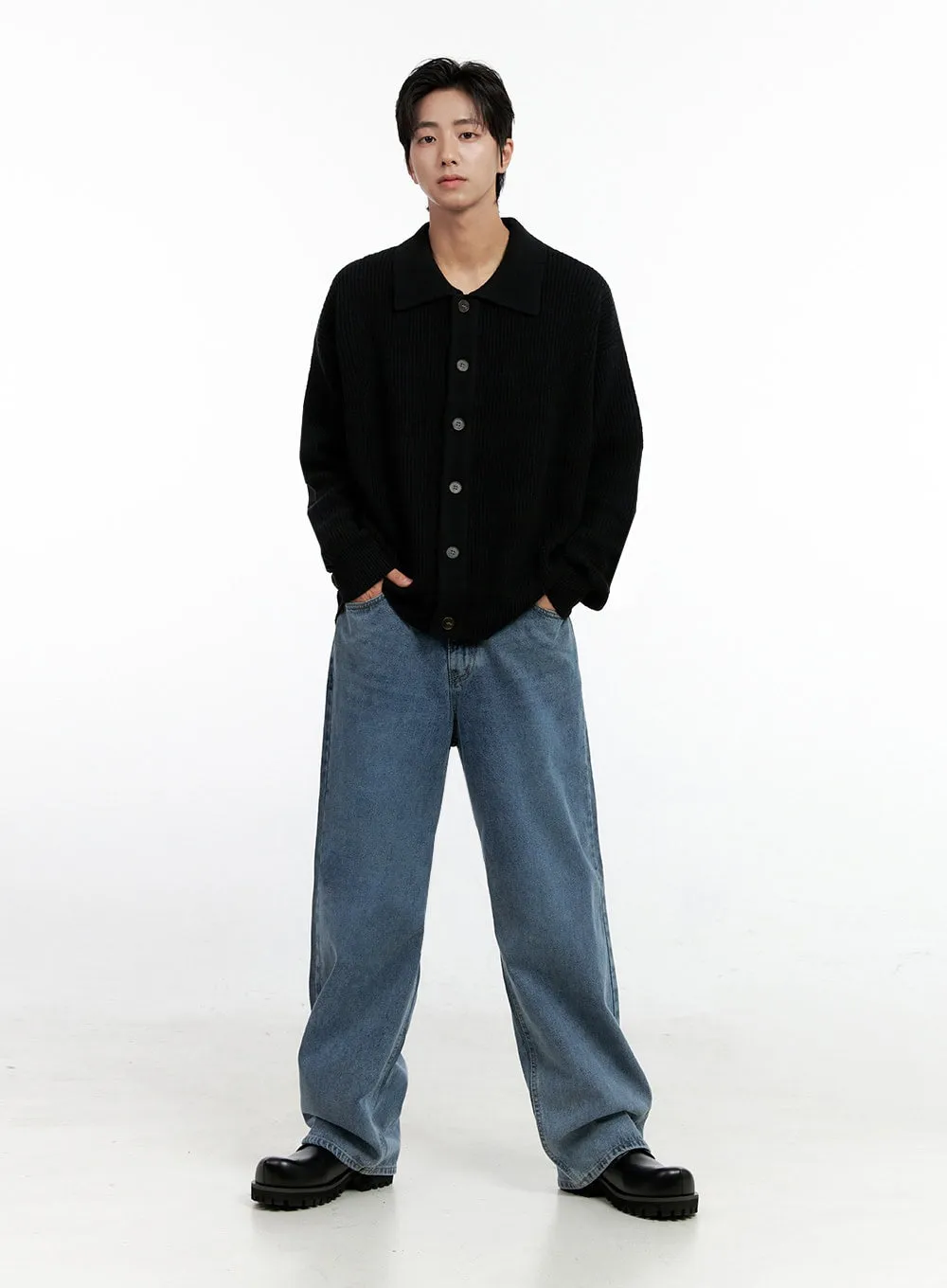 Men's Classic Wide-Leg Denim (Blue) IN411