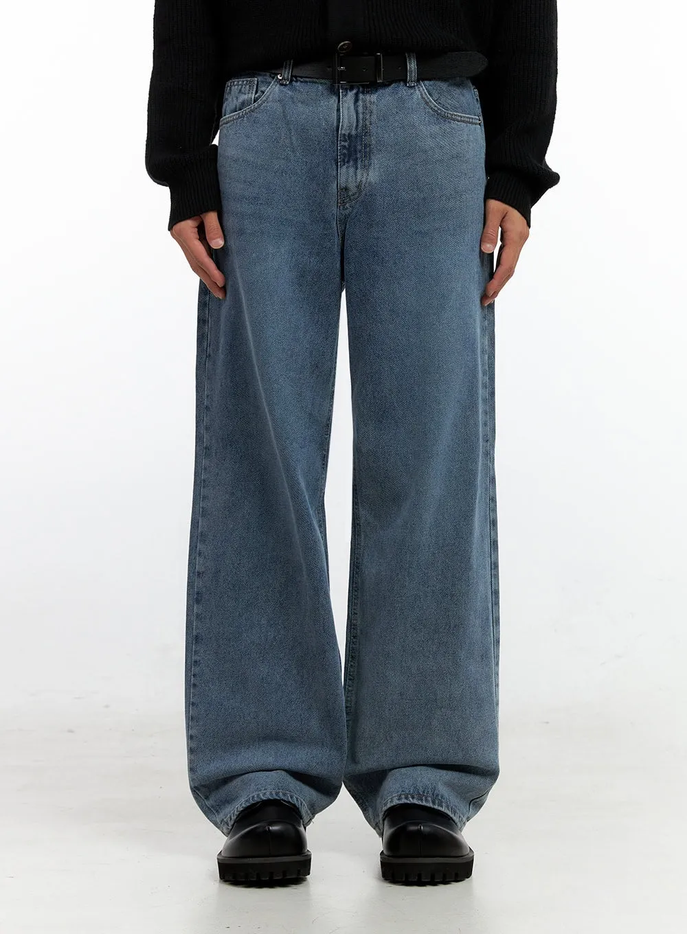 Men's Classic Wide-Leg Denim (Blue) IN411