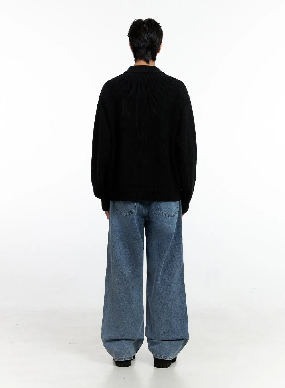 Men's Classic Wide-Leg Denim (Blue) IN411