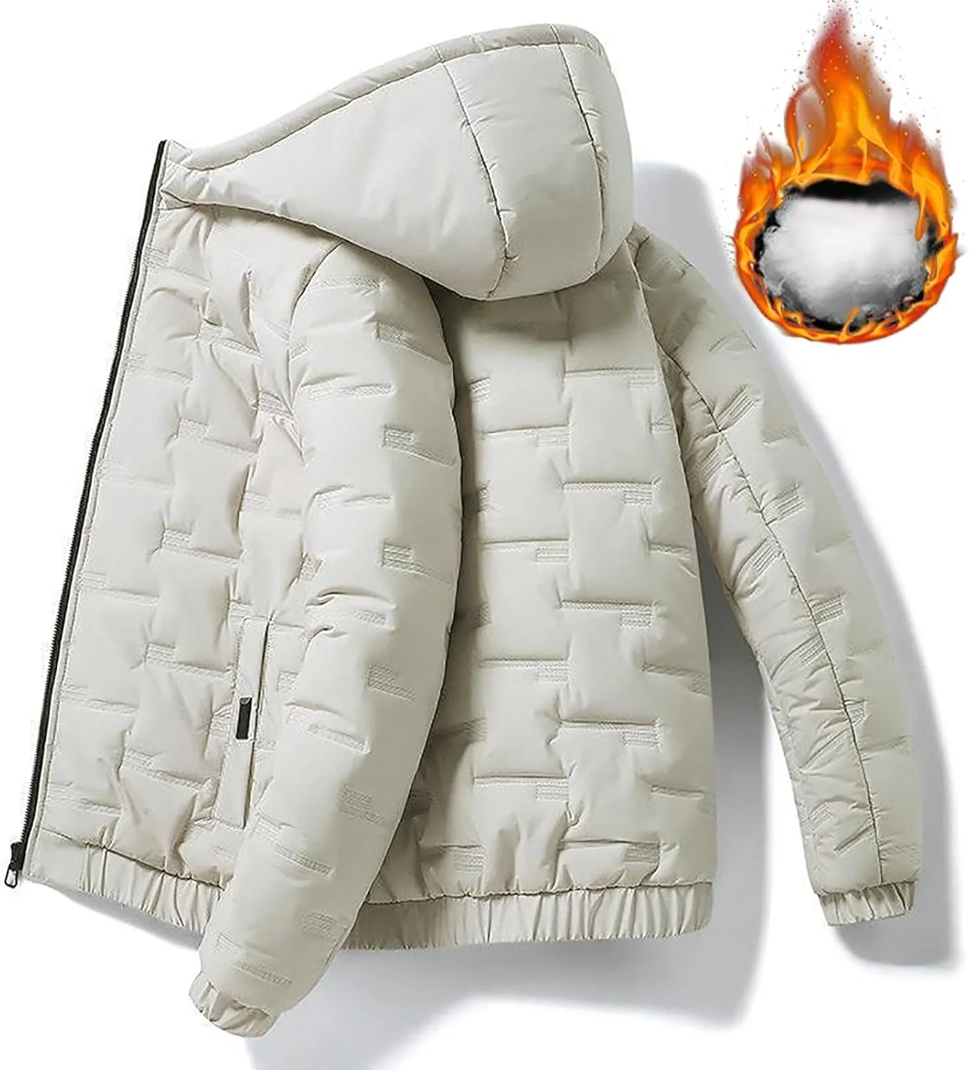 Mens Lightweight Packable Puffer Jacket Winter Insulated Puffy Coat Water Repellent Warm Quilted Jackets Travel