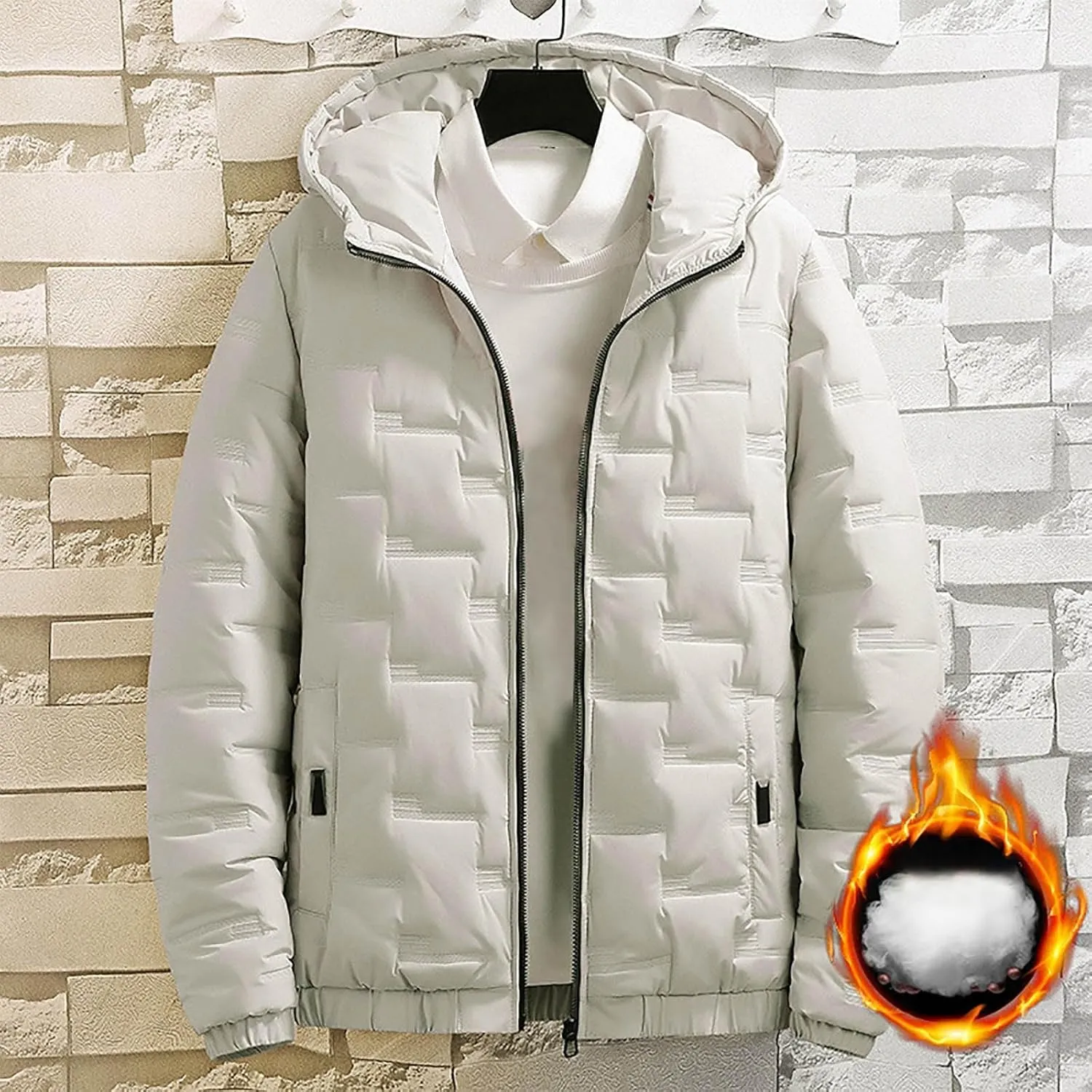 Mens Lightweight Packable Puffer Jacket Winter Insulated Puffy Coat Water Repellent Warm Quilted Jackets Travel