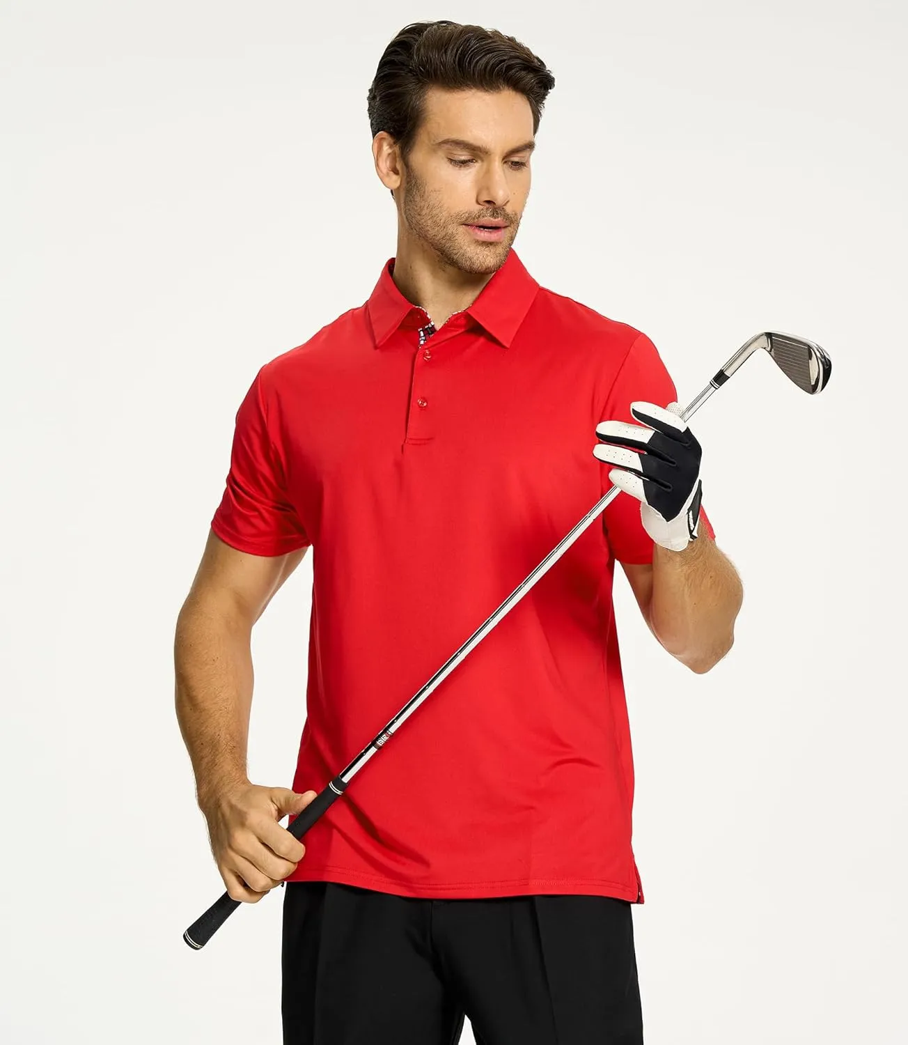 SAMERM Golf Shirts for Men Dry Fit Short Sleeve Moisture Wicking Casual Solid Stylish Mens Polo Shirts