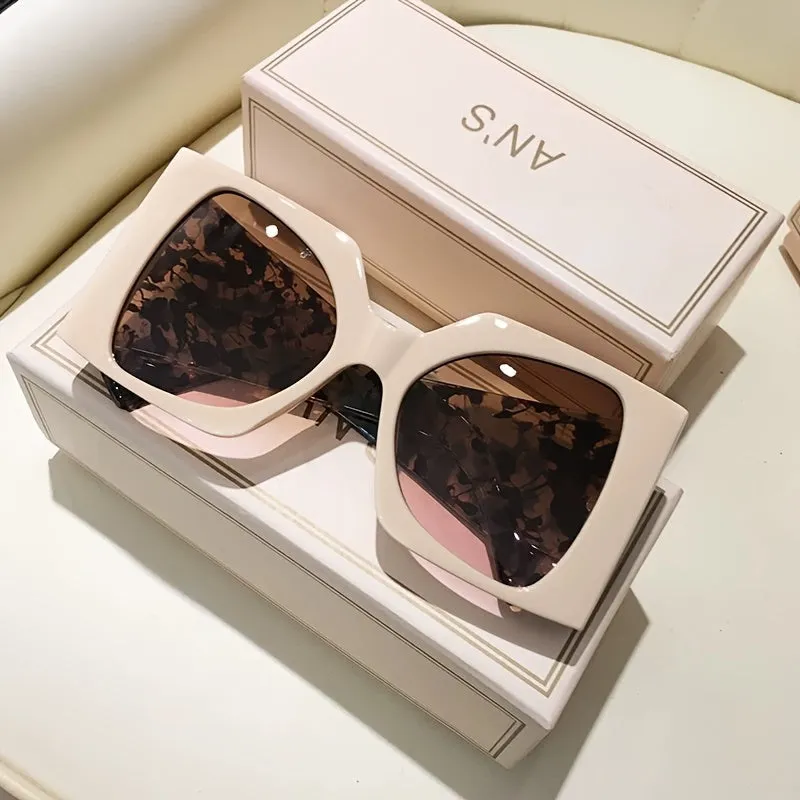 Trendy Large Frame Womens Glasses with AntiReflective Lens