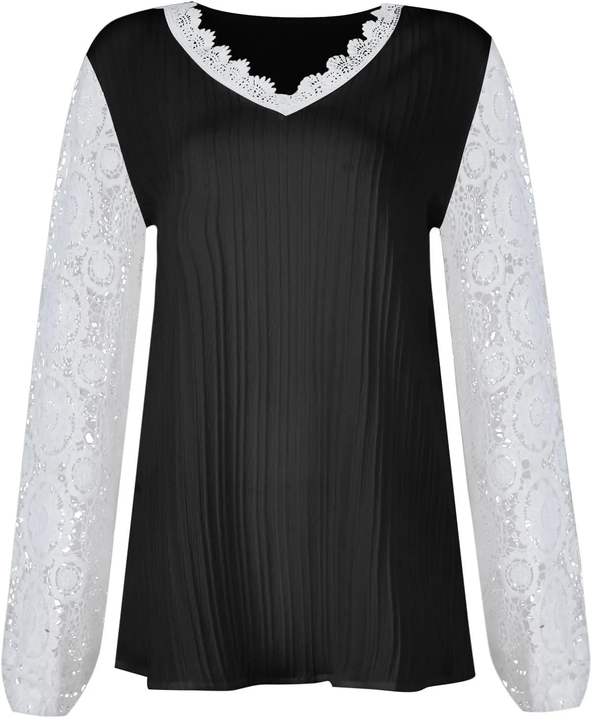 Womens Long Shirts Fall Lightweight Tshirts Shirts Lace Vneck Cute Top Winter Flowy Blouse Dressy 2024